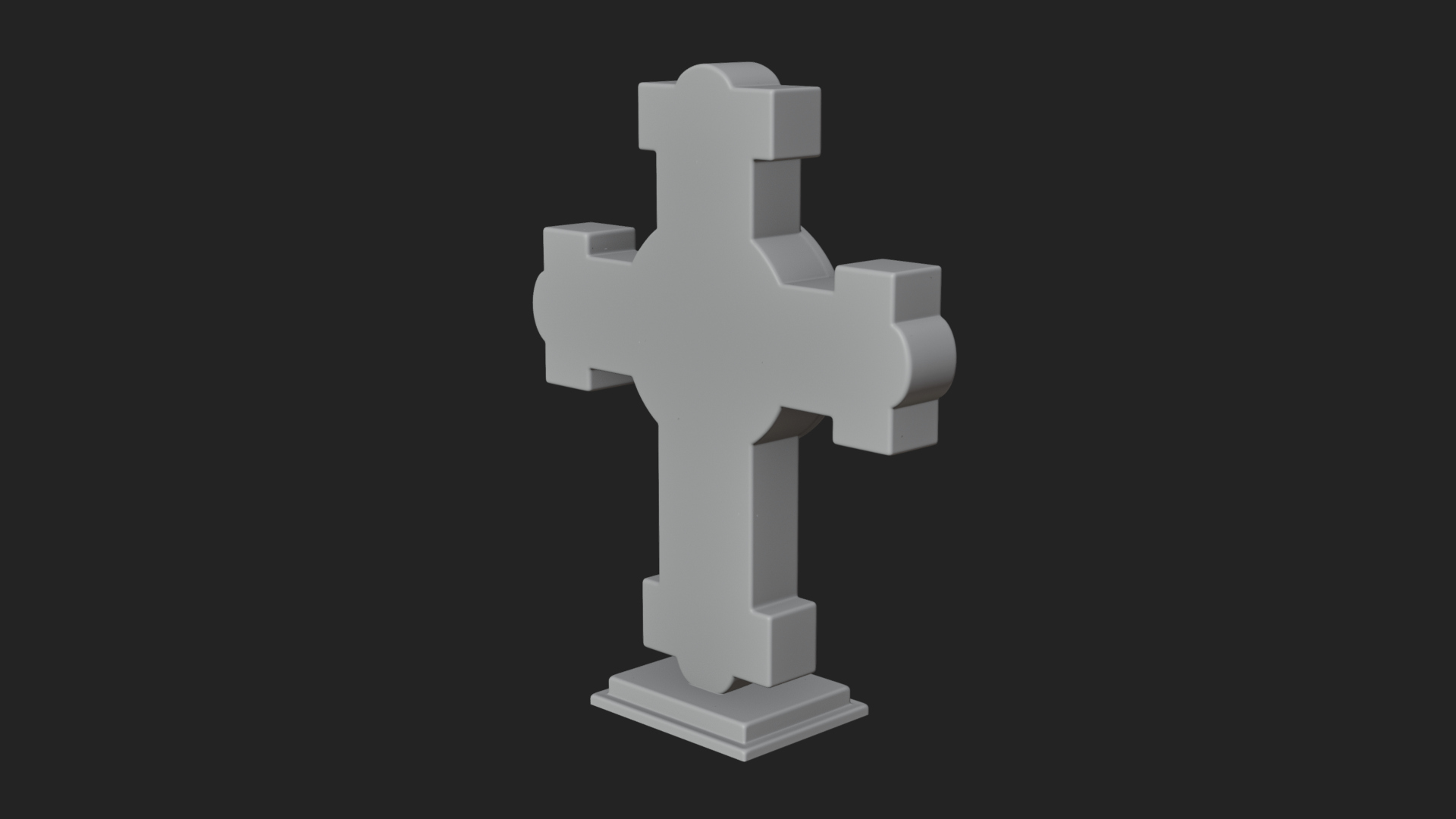 Carved Relief Wall Cross Design 420 3D Print Model 3D Model