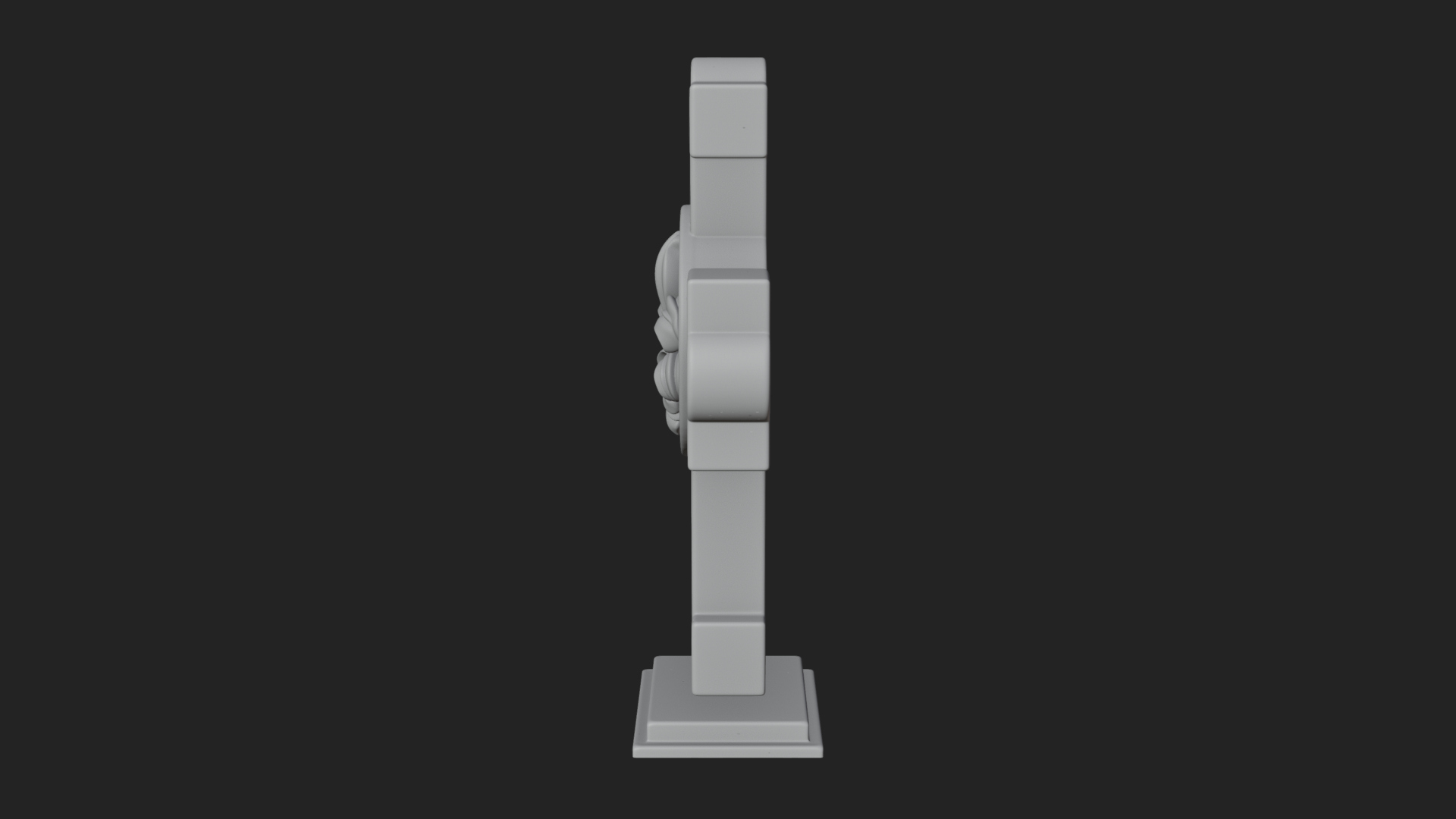 Carved Relief Wall Cross Design 420 3D Print Model 3D Model
