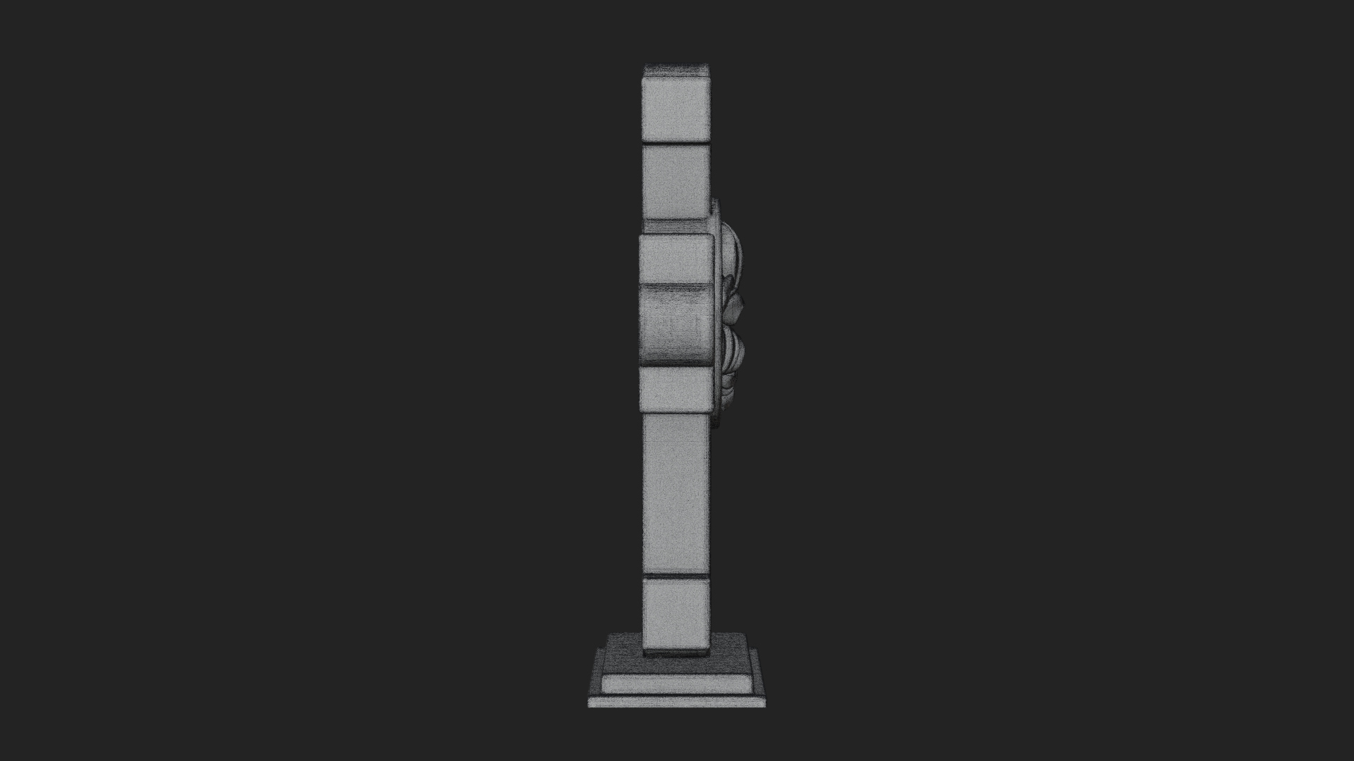 Carved Relief Wall Cross Design 420 3D Print Model 3D Model