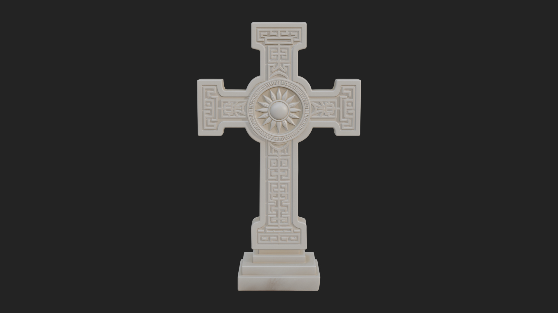 Carved Relief Wall Cross Design 423 3D Print Model 3D Model