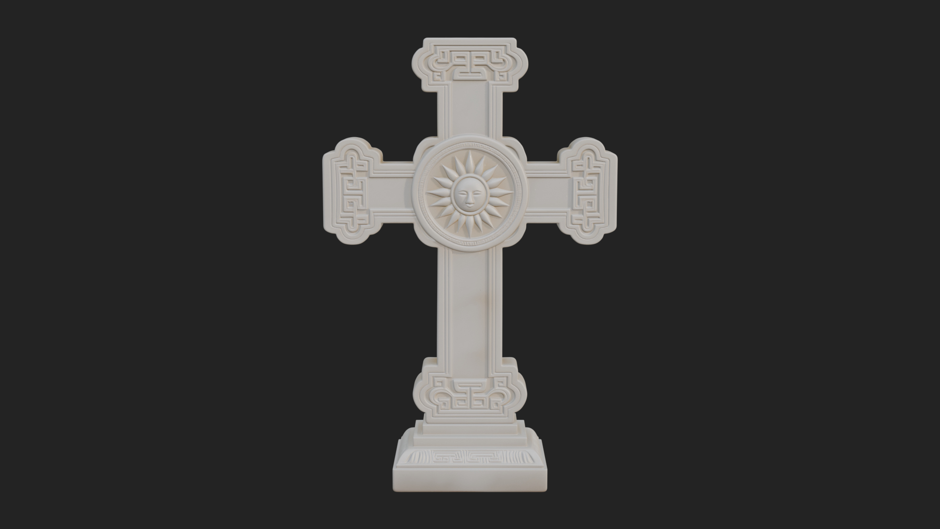 Carved Relief Wall Cross Design 426 3D Print Model 3D Model