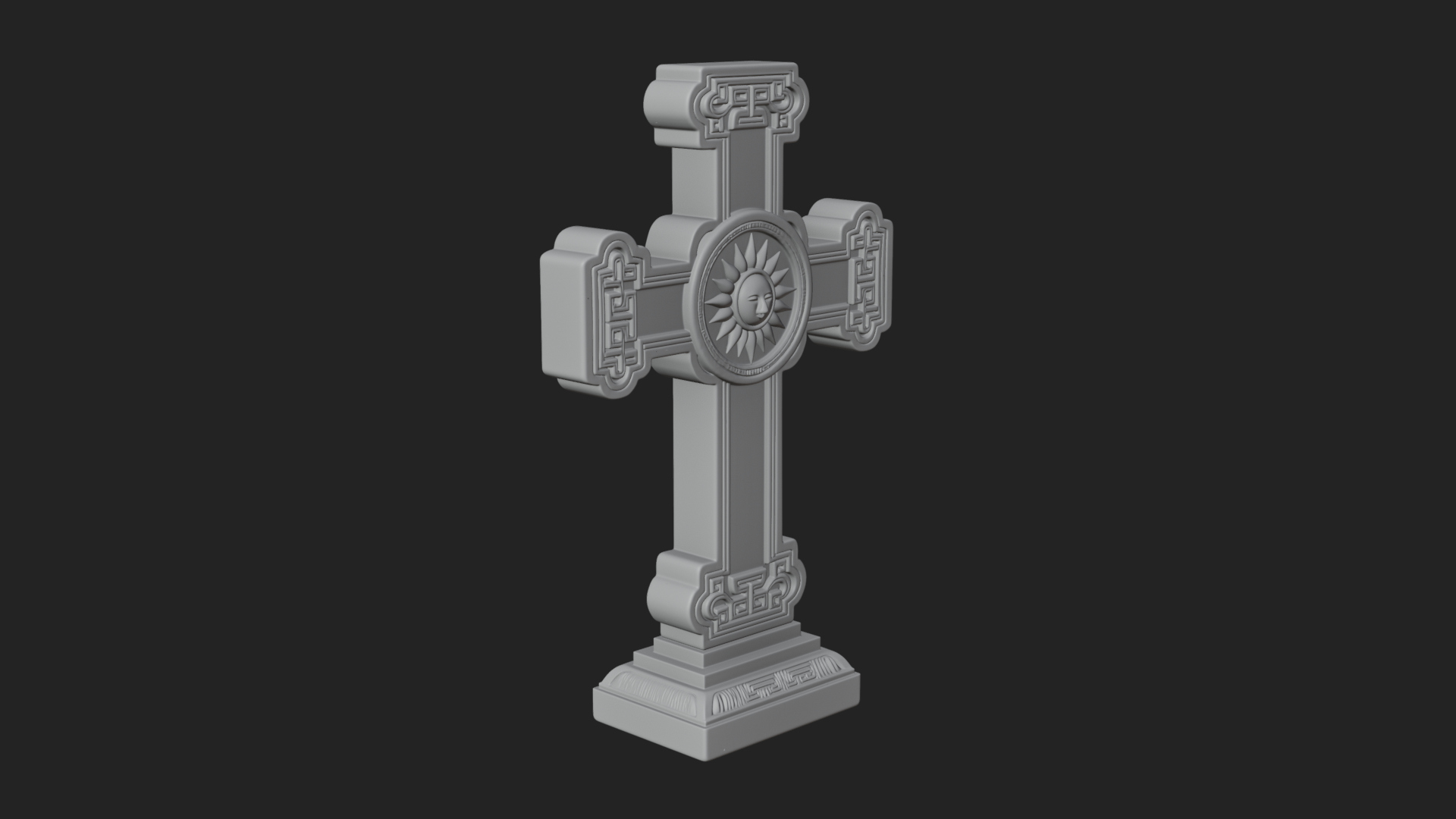 Carved Relief Wall Cross Design 426 3D Print Model 3D Model
