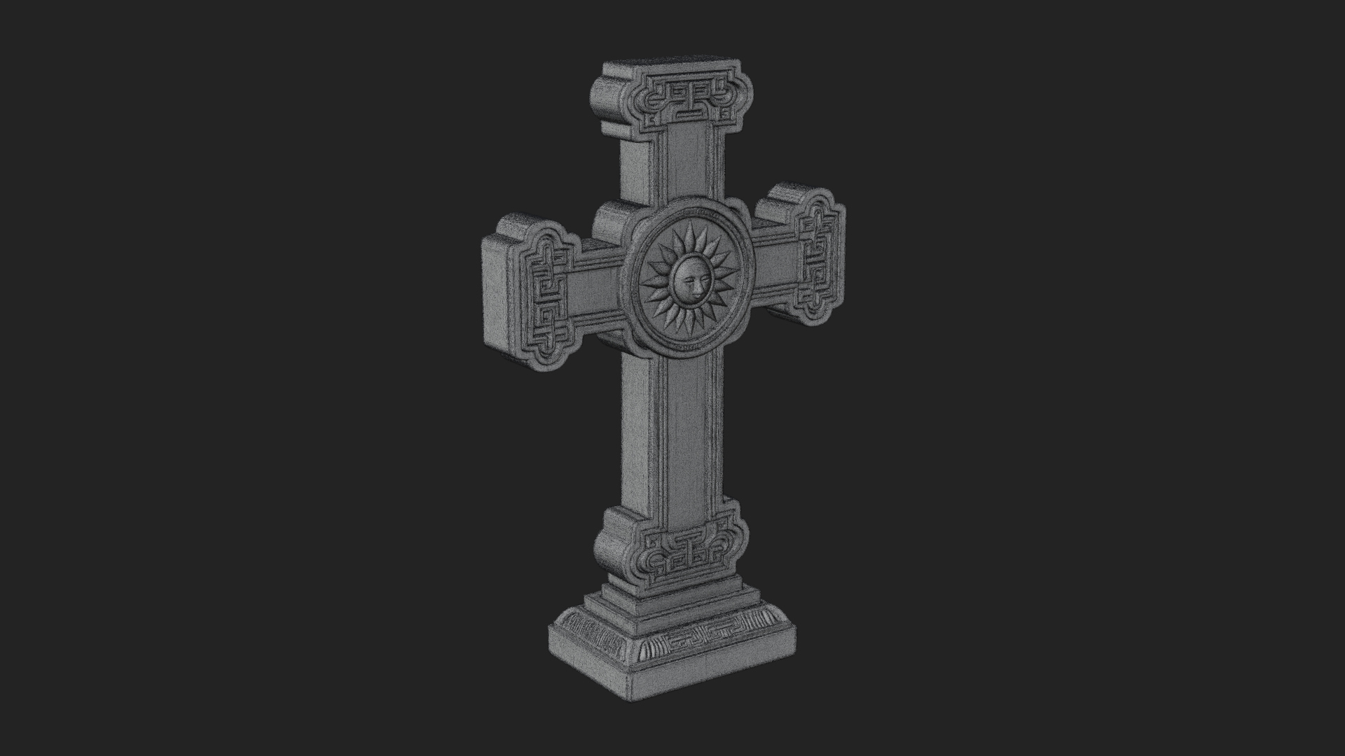 Carved Relief Wall Cross Design 426 3D Print Model 3D Model
