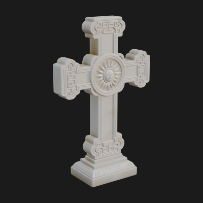 Carved Relief Wall Cross Design 426 3D Print Model