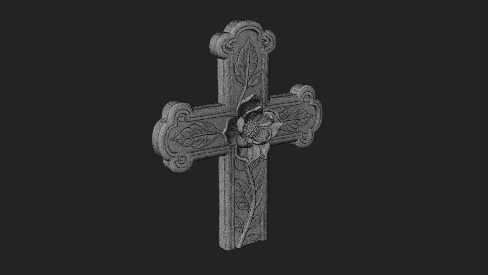 Carved Relief Wall Cross Design 43 3D Print Model 3D Model