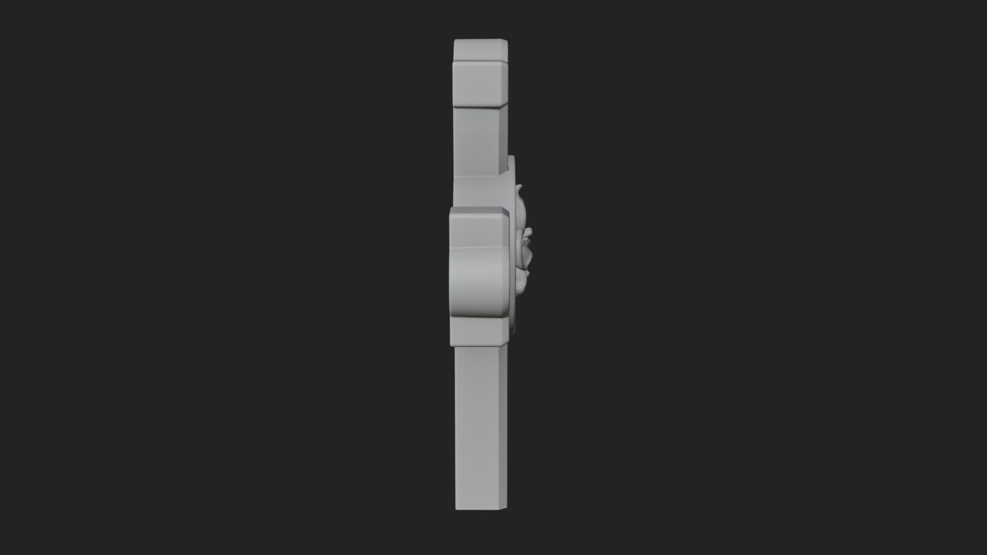 Carved Relief Wall Cross Design 433 3D Print Model 3D Model