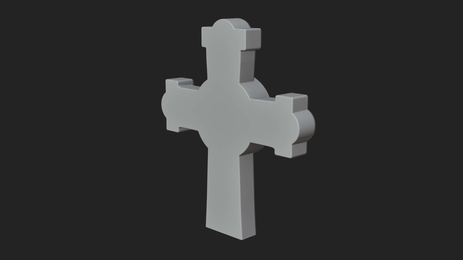 Carved Relief Wall Cross Design 433 3D Print Model 3D Model
