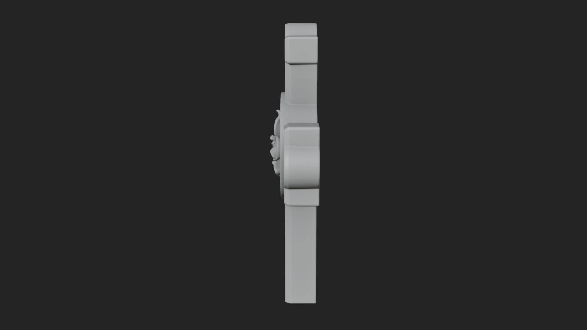 Carved Relief Wall Cross Design 433 3D Print Model 3D Model