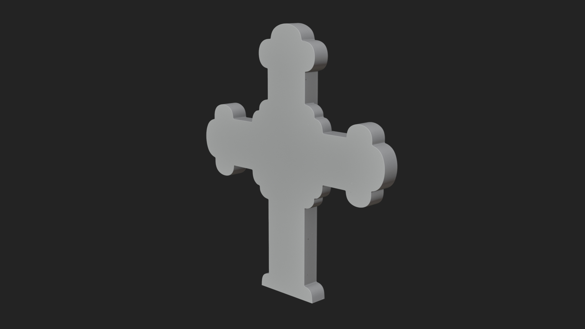 Carved Relief Wall Cross Design 438 3D Print Model 3D Model