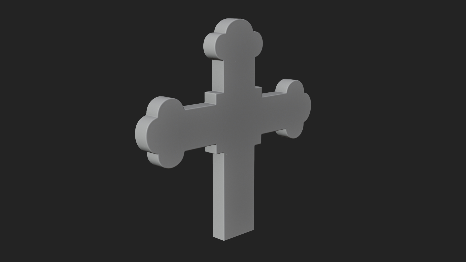 Carved Relief Wall Cross Design 439 3D Print Model 3D Model