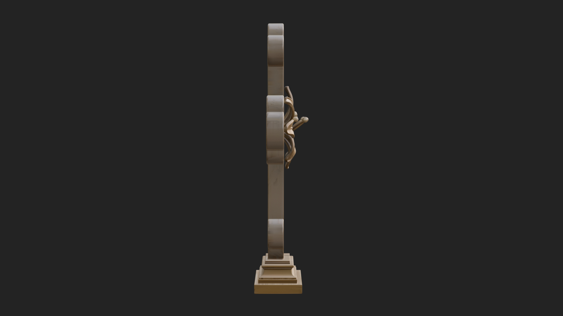 Carved Relief Wall Cross Design 440 3D Print Model 3D Model