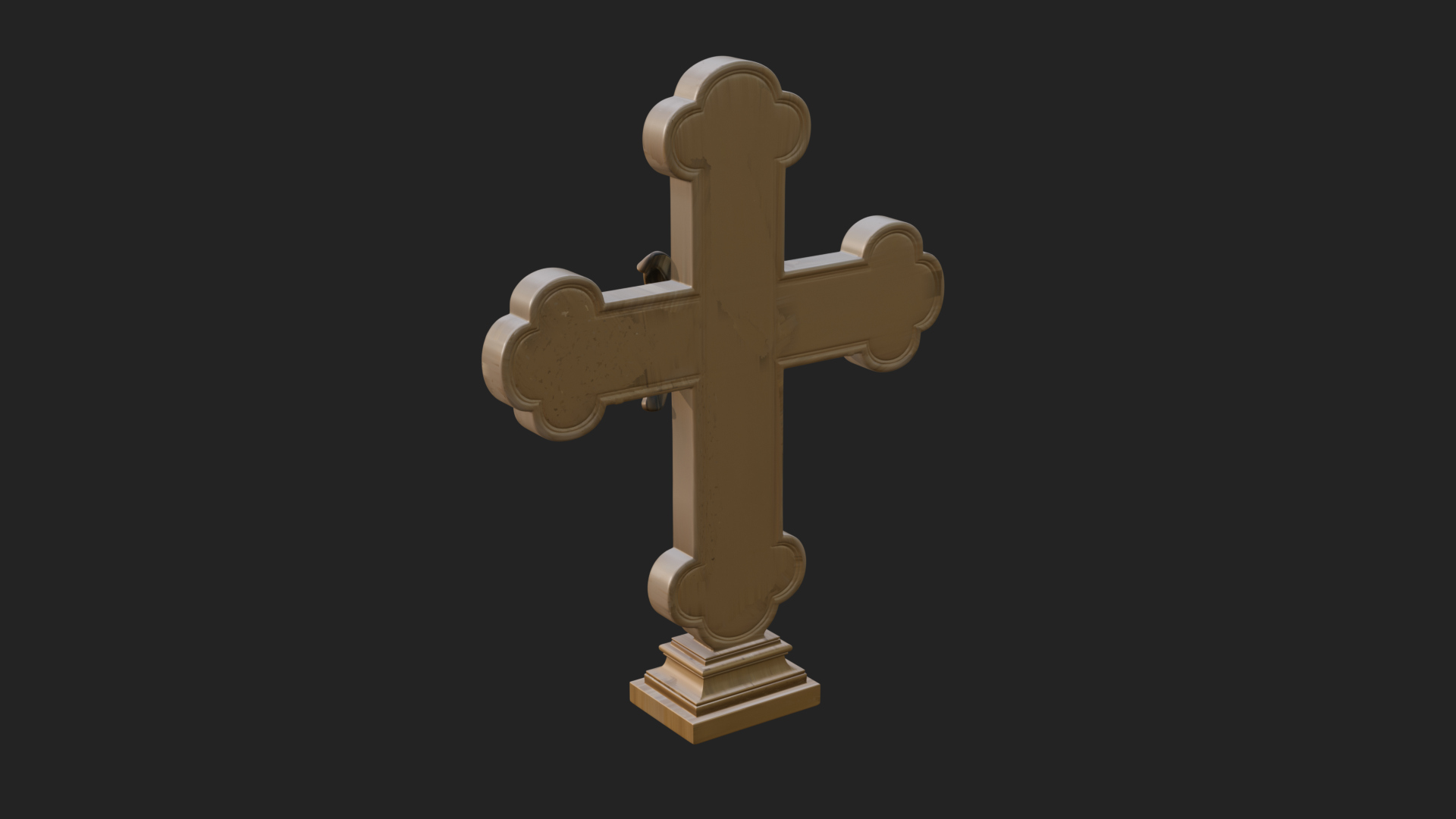 Carved Relief Wall Cross Design 440 3D Print Model 3D Model