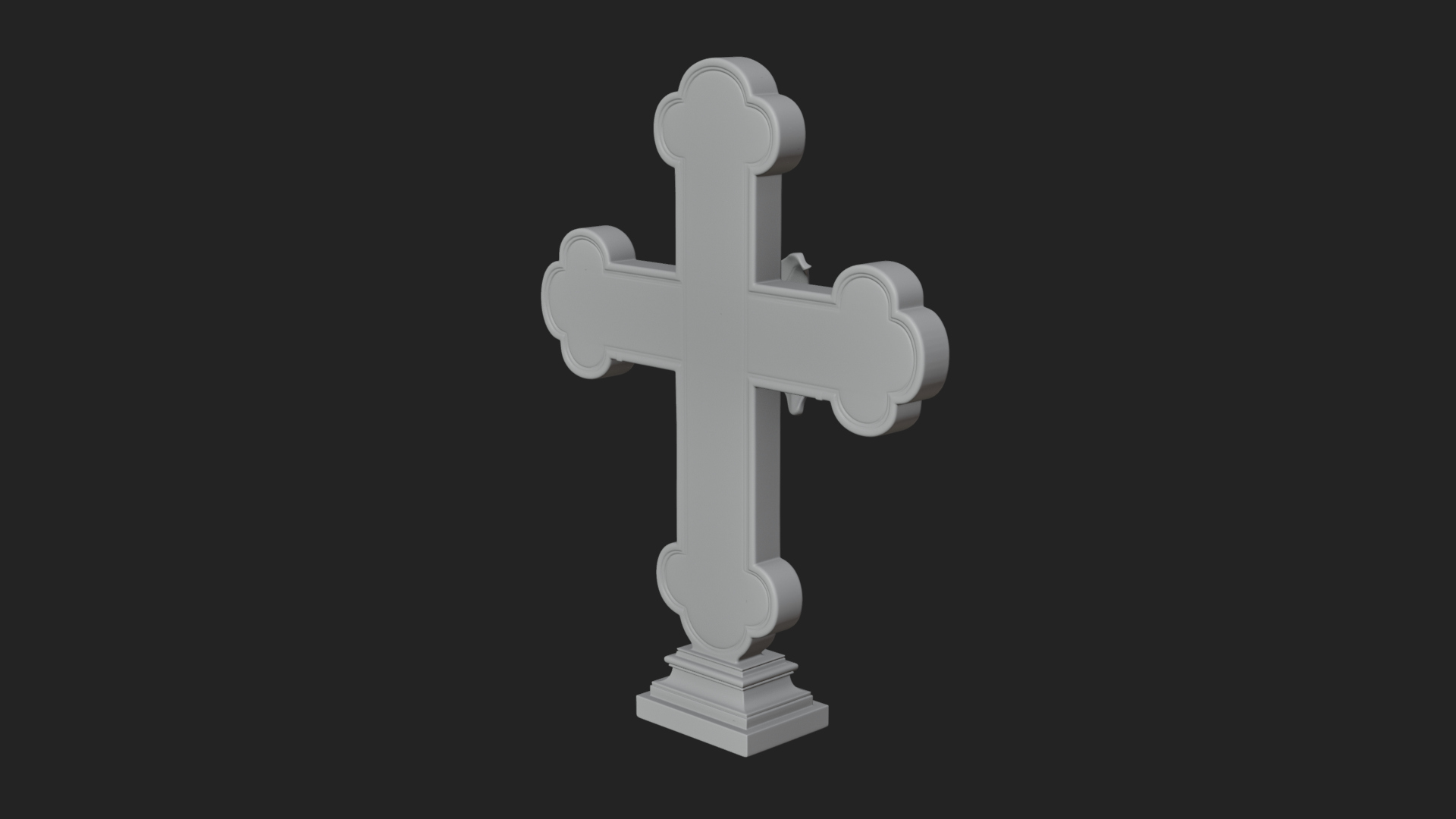 Carved Relief Wall Cross Design 440 3D Print Model 3D Model