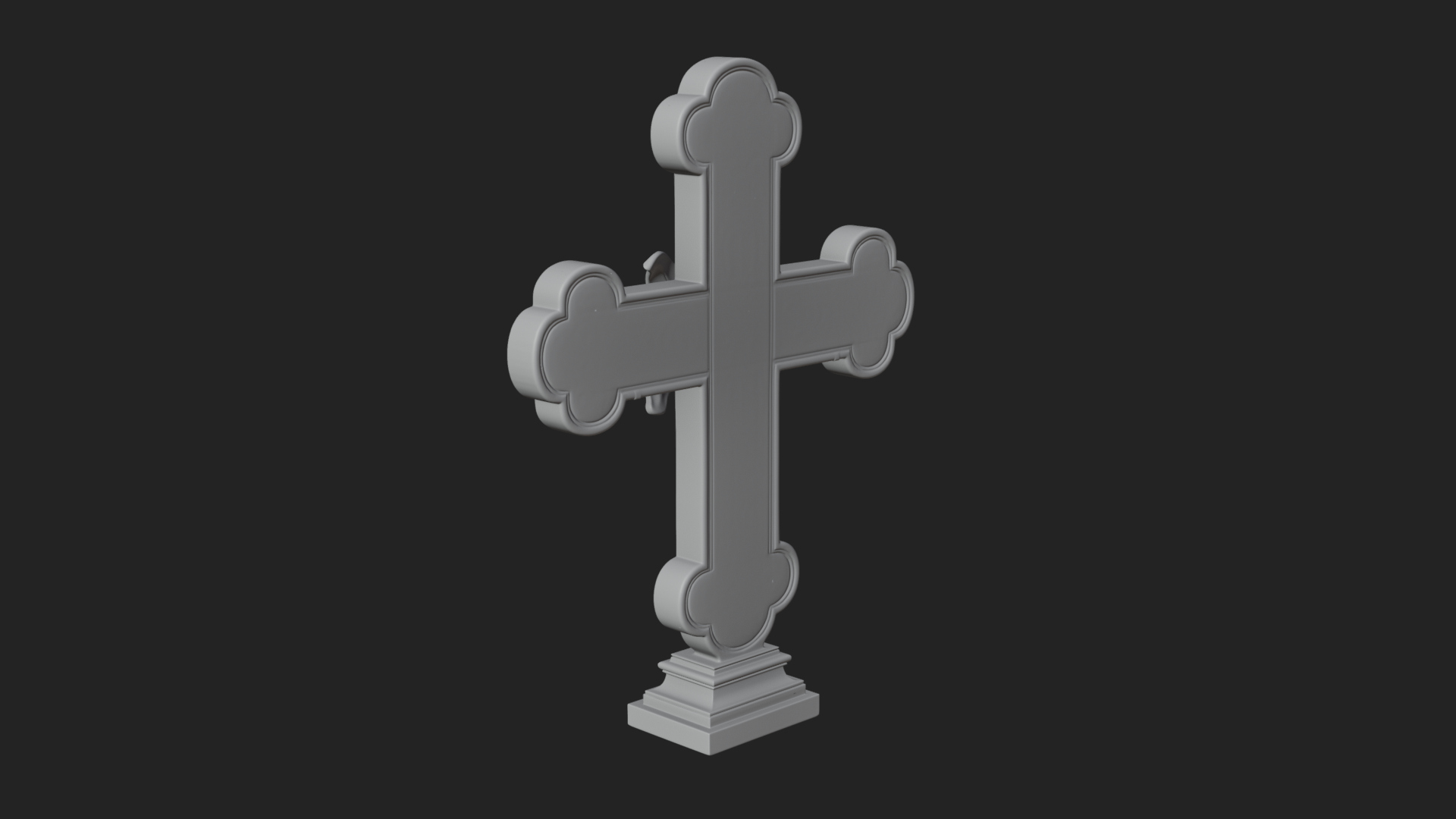 Carved Relief Wall Cross Design 440 3D Print Model 3D Model