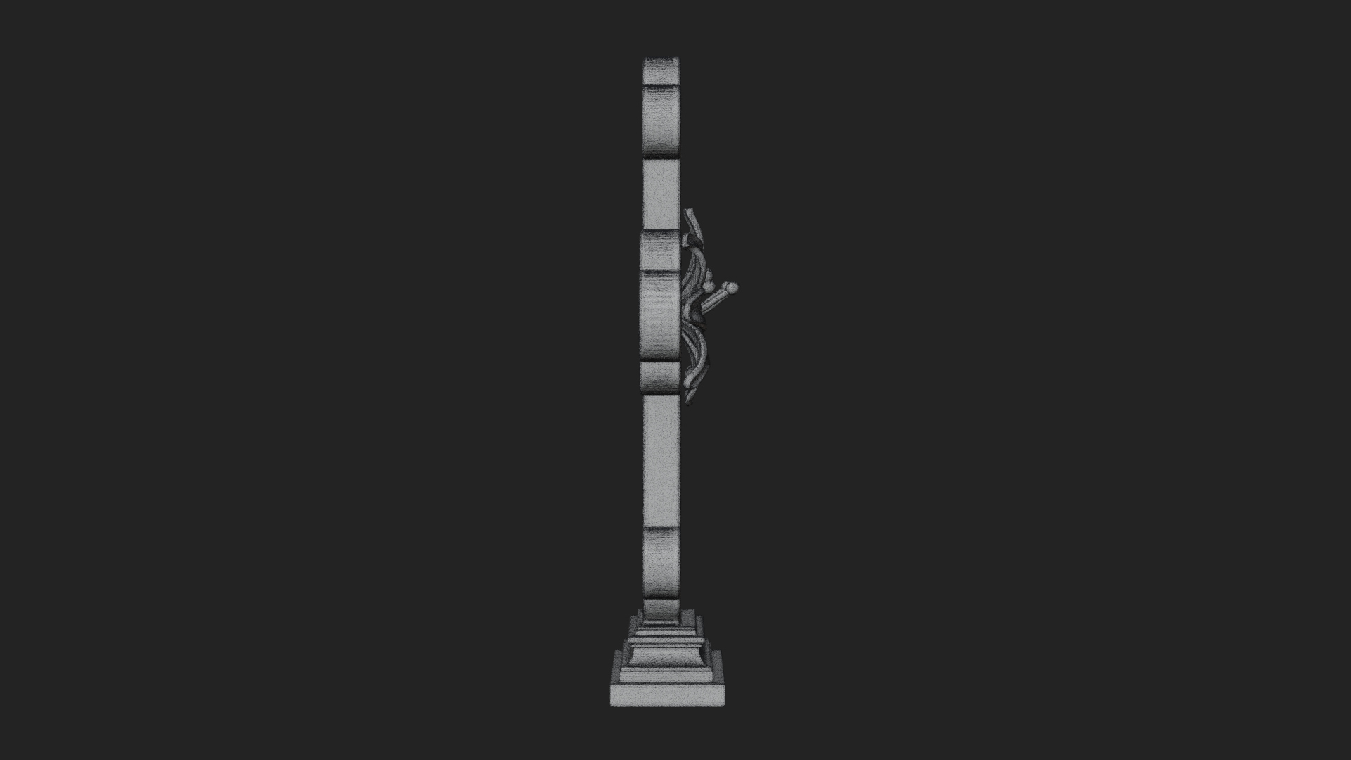 Carved Relief Wall Cross Design 440 3D Print Model 3D Model