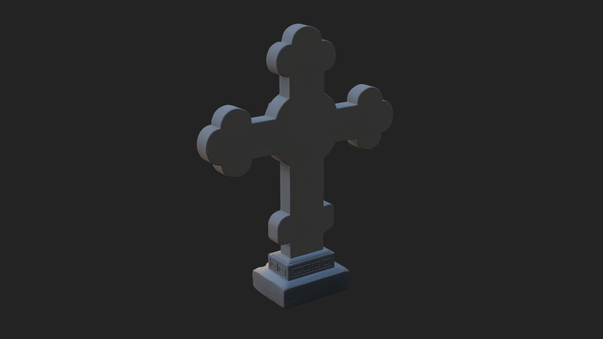 Carved Relief Wall Cross Design 442 3D Print Model 3D Model