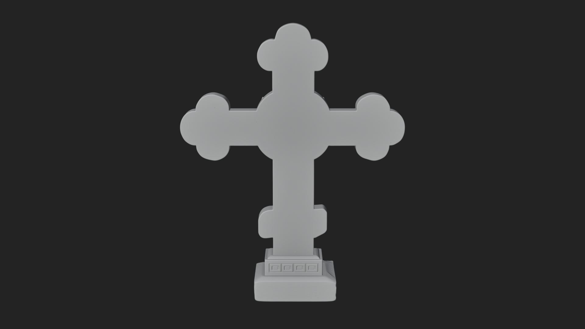 Carved Relief Wall Cross Design 442 3D Print Model 3D Model