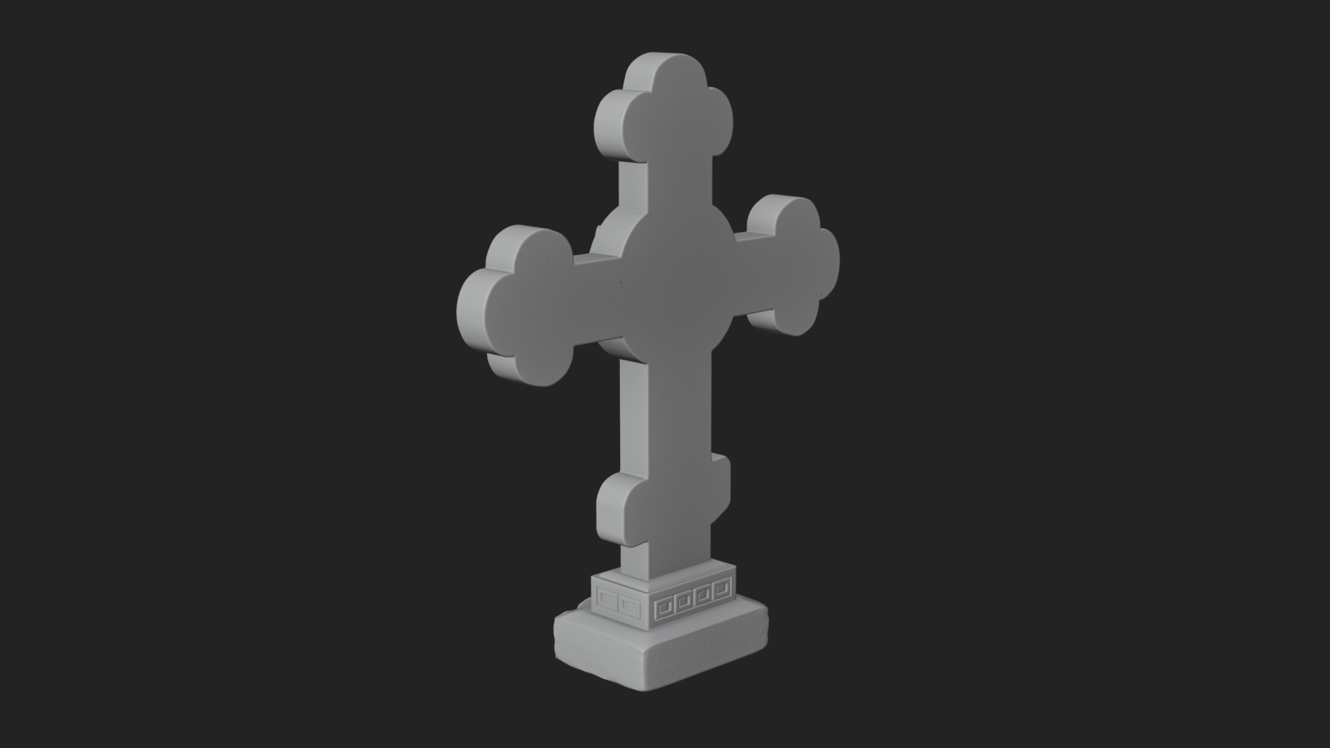 Carved Relief Wall Cross Design 442 3D Print Model 3D Model
