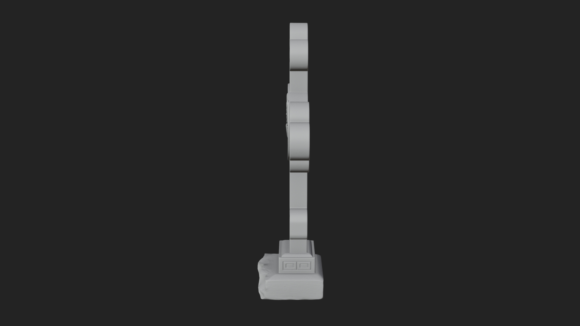 Carved Relief Wall Cross Design 442 3D Print Model 3D Model