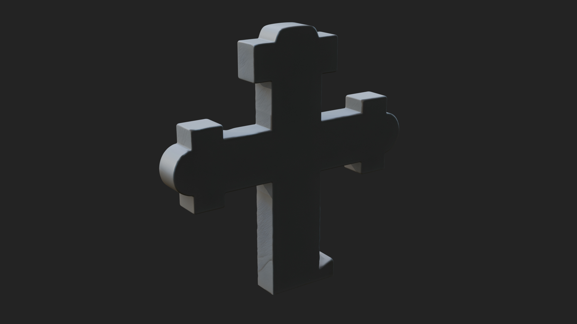 Carved Relief Wall Cross Design 443 3D Print Model 3D Model