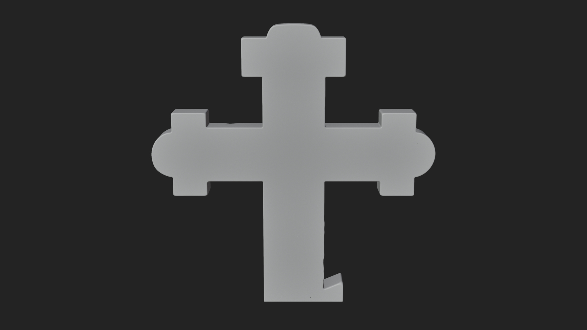 Carved Relief Wall Cross Design 443 3D Print Model 3D Model