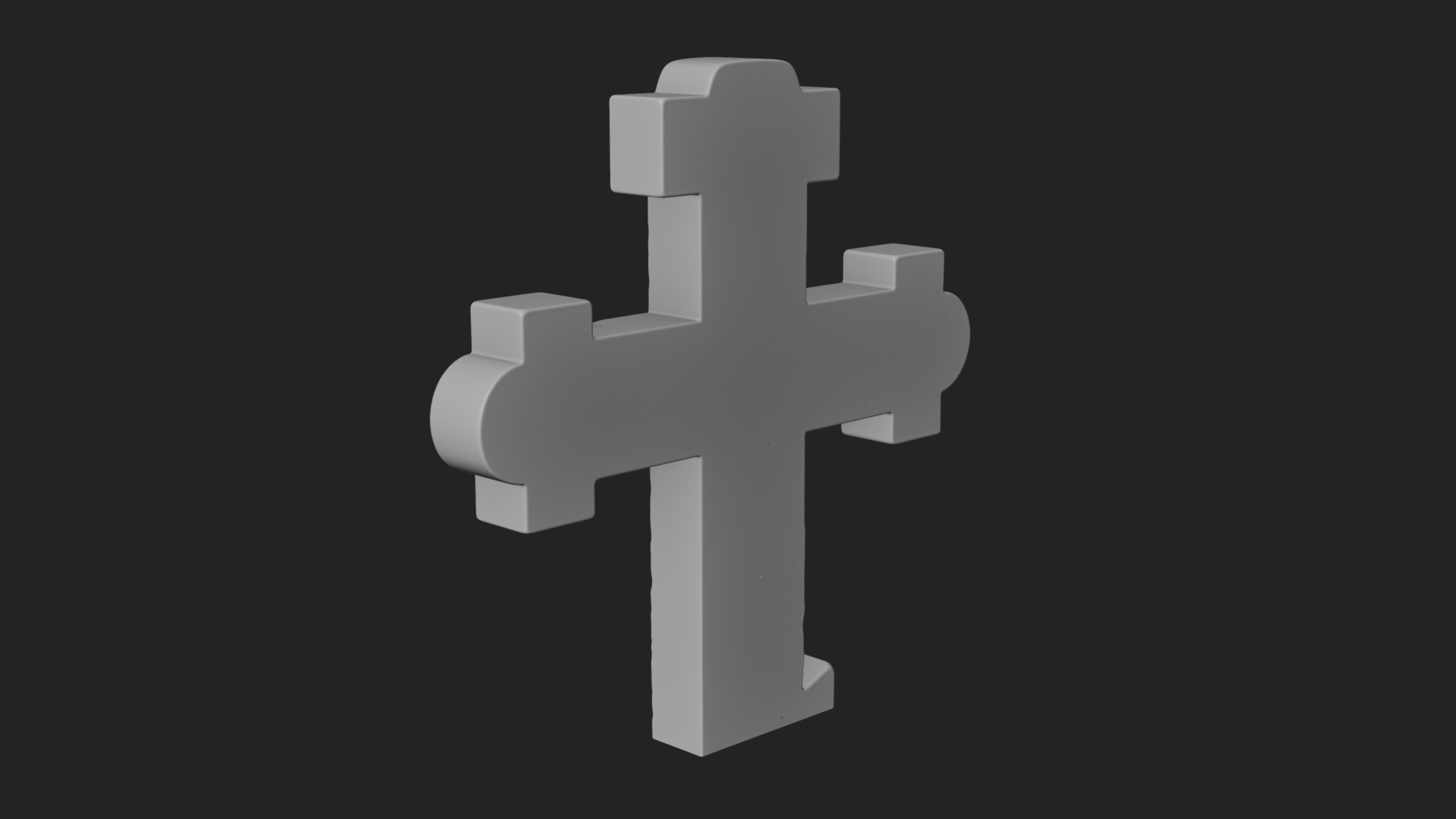 Carved Relief Wall Cross Design 443 3D Print Model 3D Model