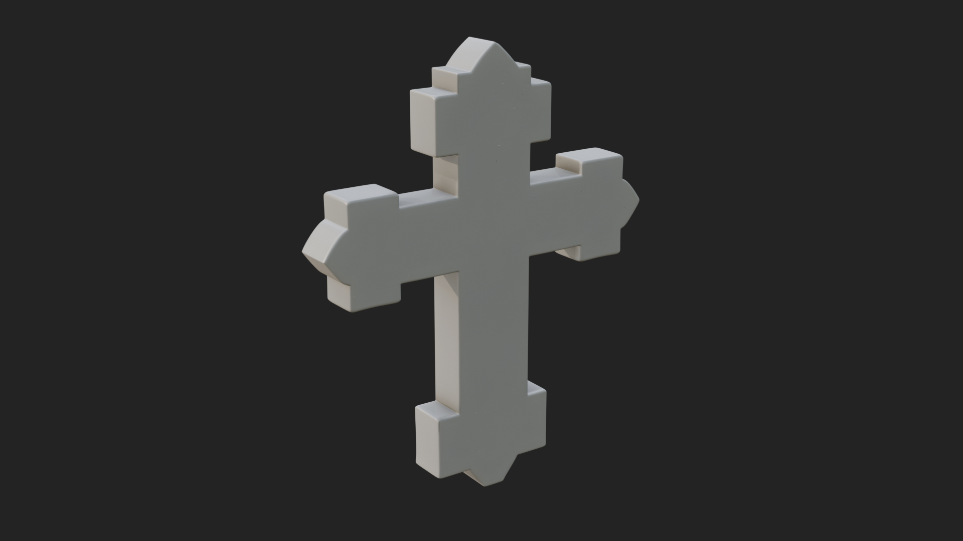 Carved Relief Wall Cross Design 445 3D Print Model 3D Model