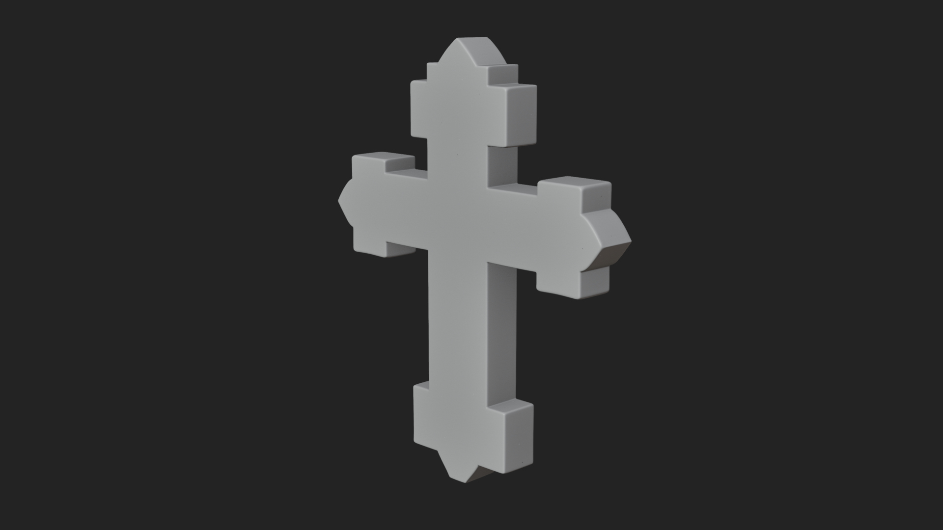 Carved Relief Wall Cross Design 445 3D Print Model 3D Model
