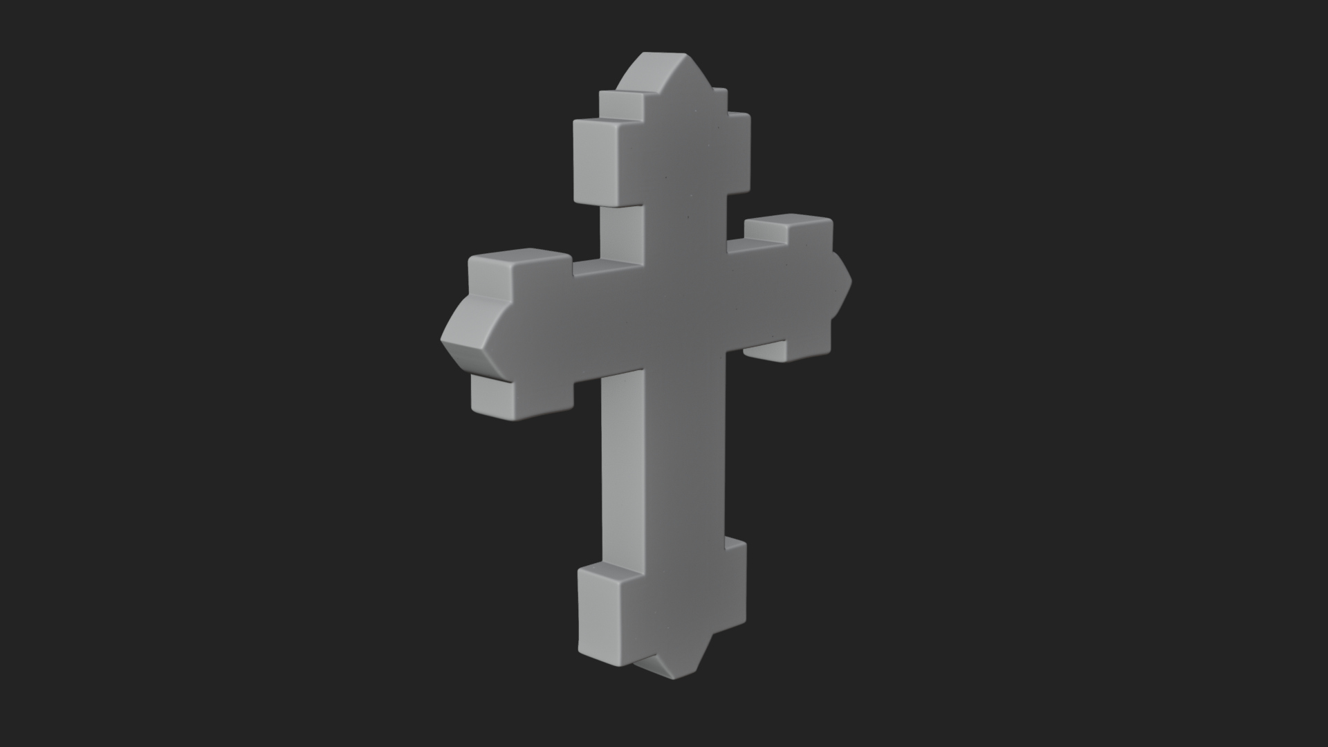 Carved Relief Wall Cross Design 445 3D Print Model 3D Model