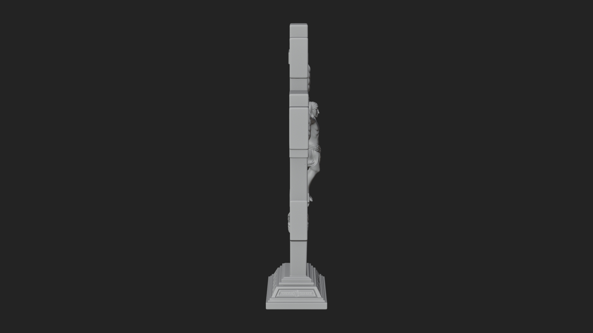 Carved Relief Wall Cross Design 446 3D Print Model 3D Model