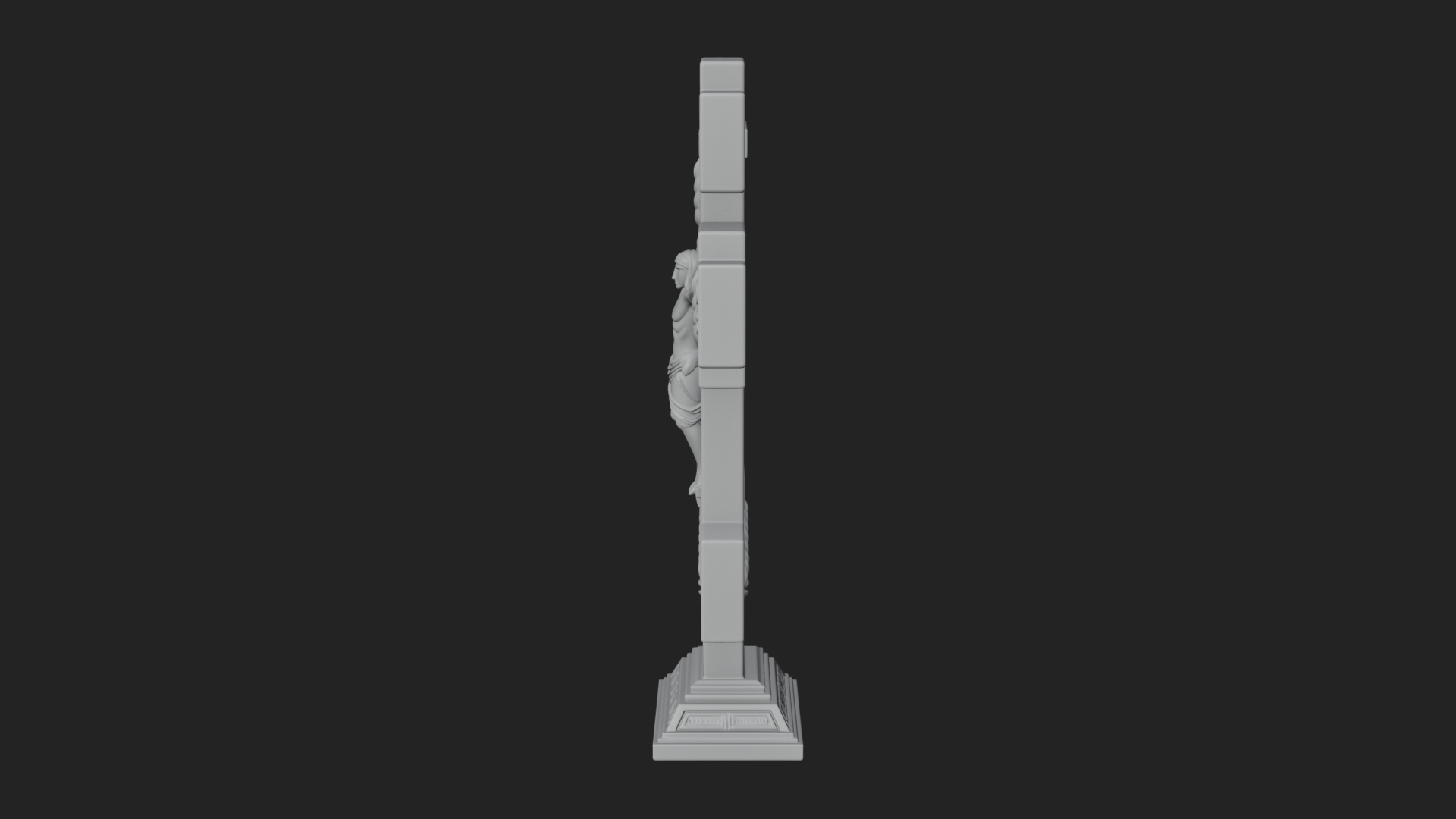 Carved Relief Wall Cross Design 446 3D Print Model 3D Model