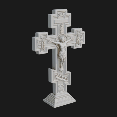 Carved Relief Wall Cross Design 446 3D Print Model