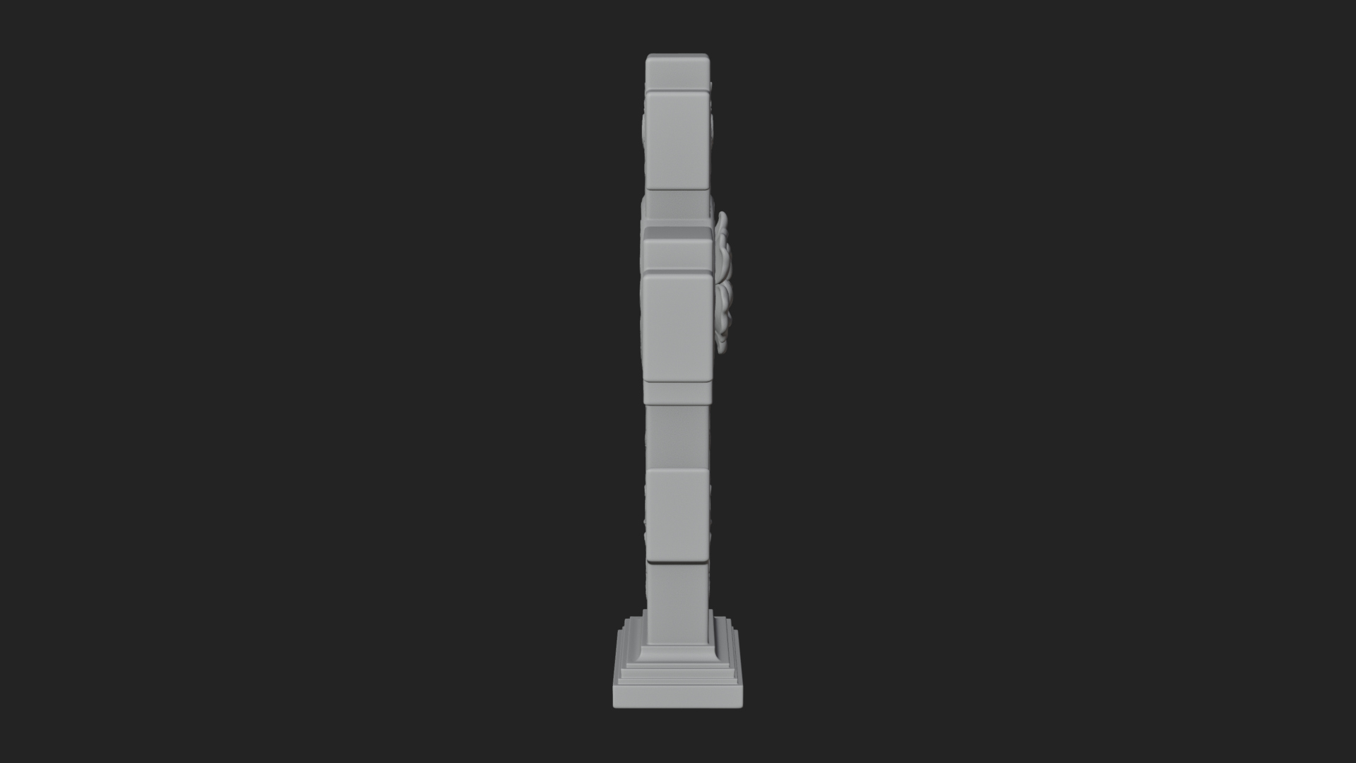 Carved Relief Wall Cross Design 450 3D Print Model 3D Model