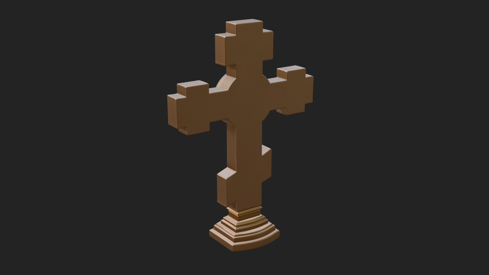 Carved Relief Wall Cross Design 452 3D Print Model 3D Model