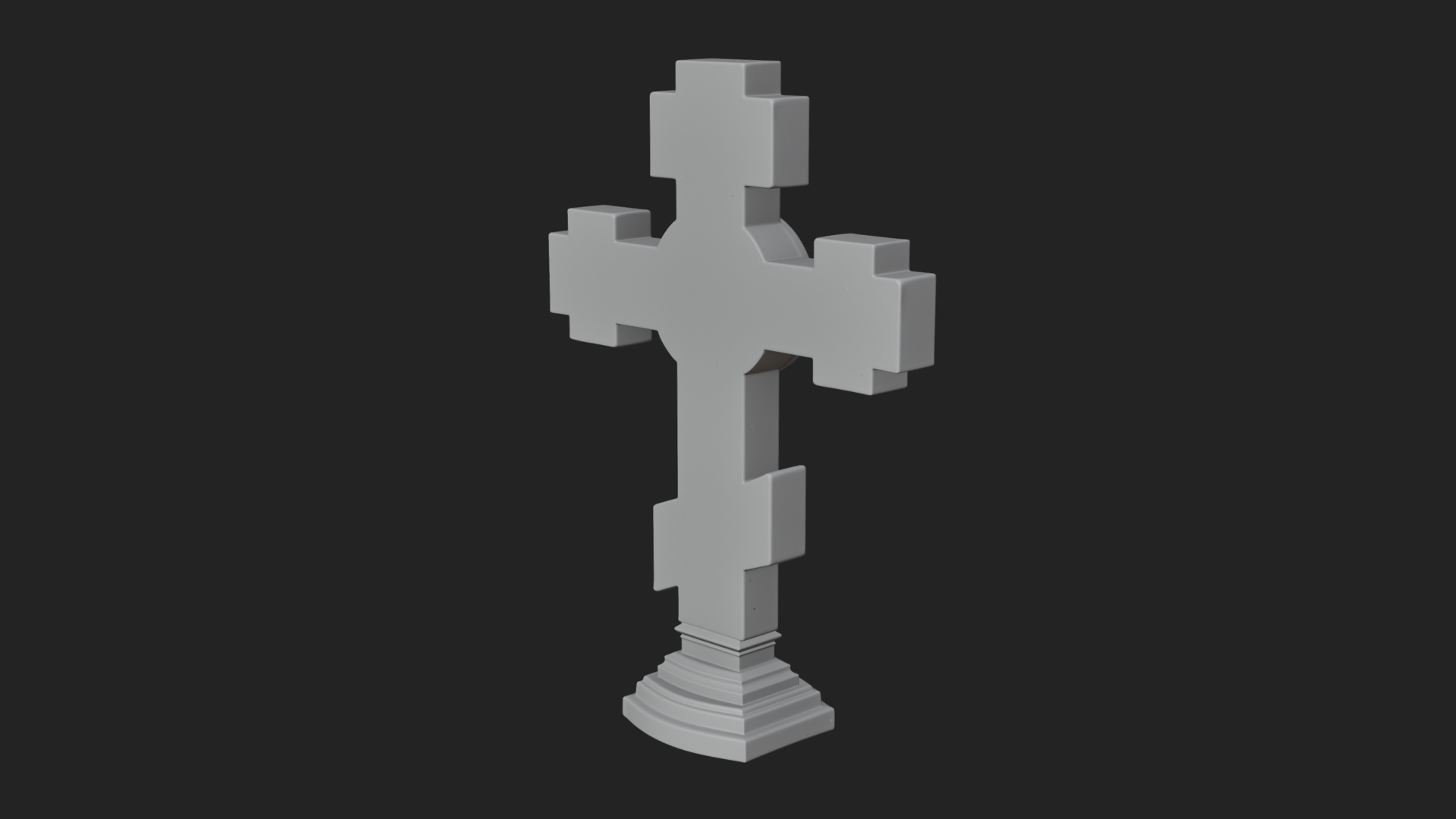 Carved Relief Wall Cross Design 452 3D Print Model 3D Model