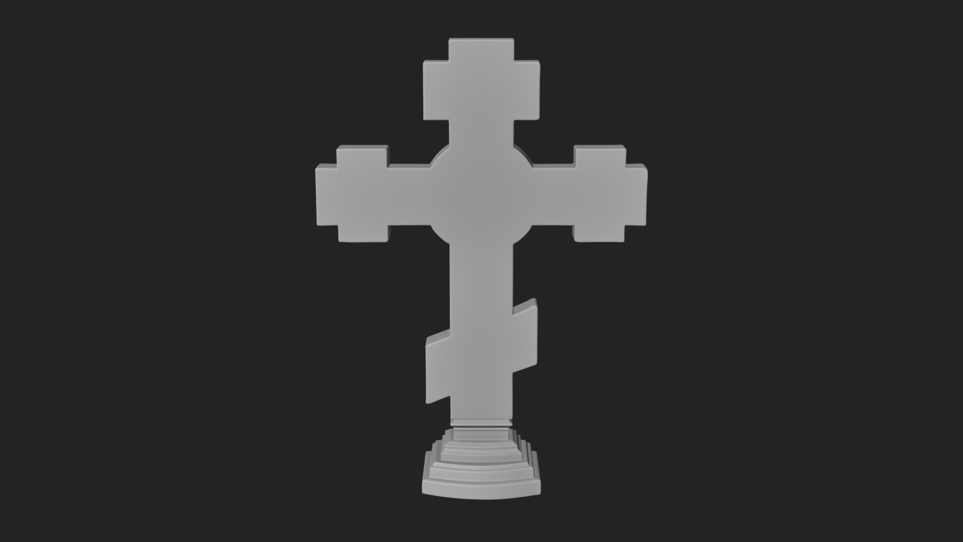 Carved Relief Wall Cross Design 452 3D Print Model 3D Model