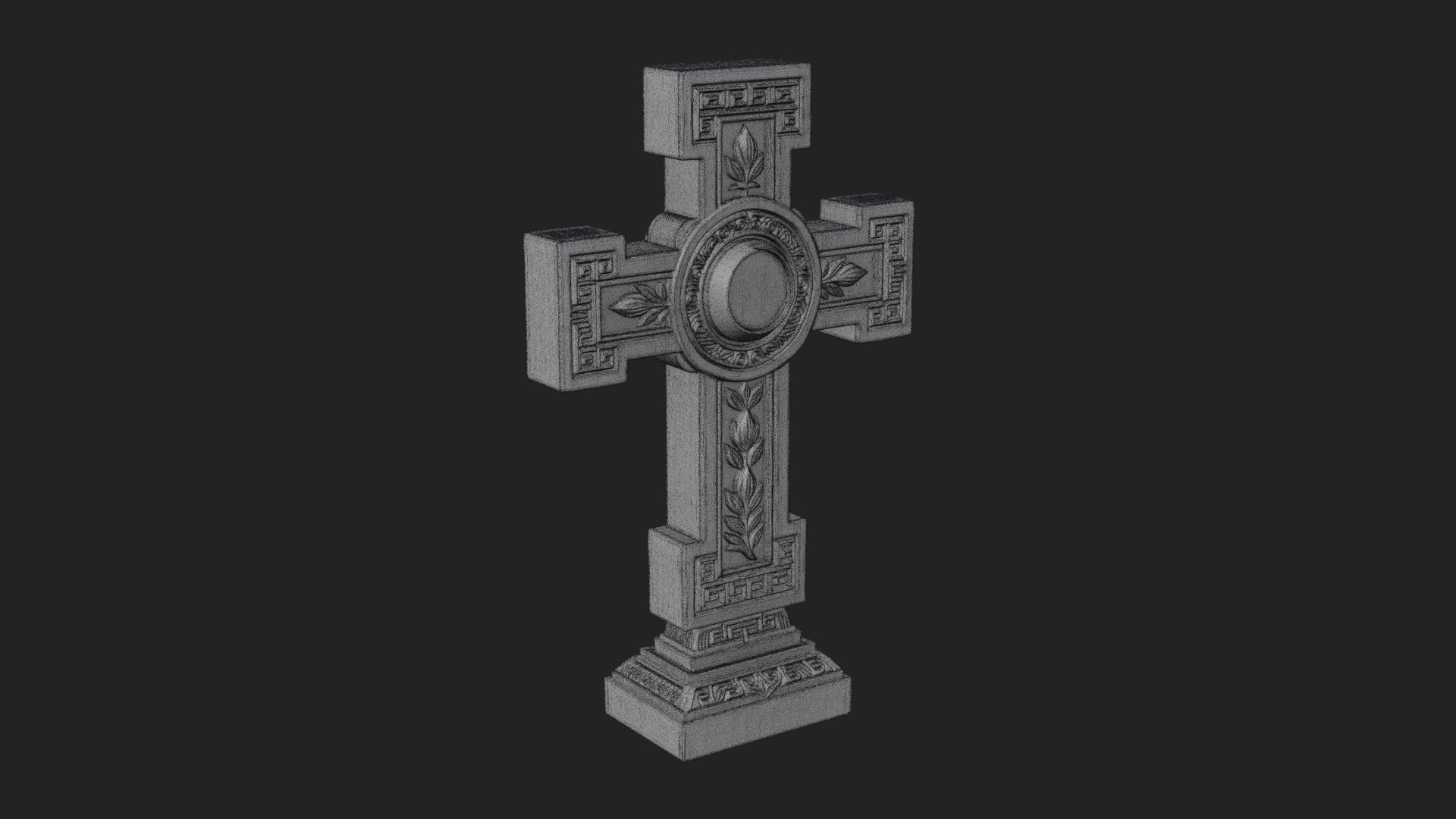 Carved Relief Wall Cross Design 453 3D Print Model 3D Model