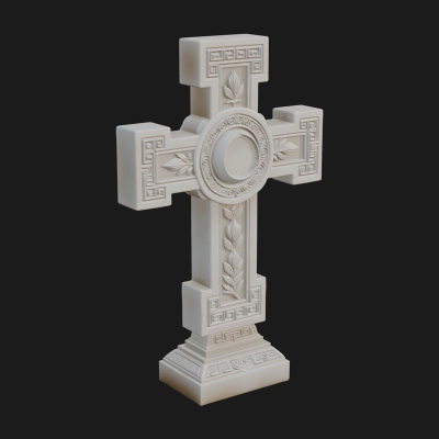 Carved Relief Wall Cross Design 453 3D Print Model