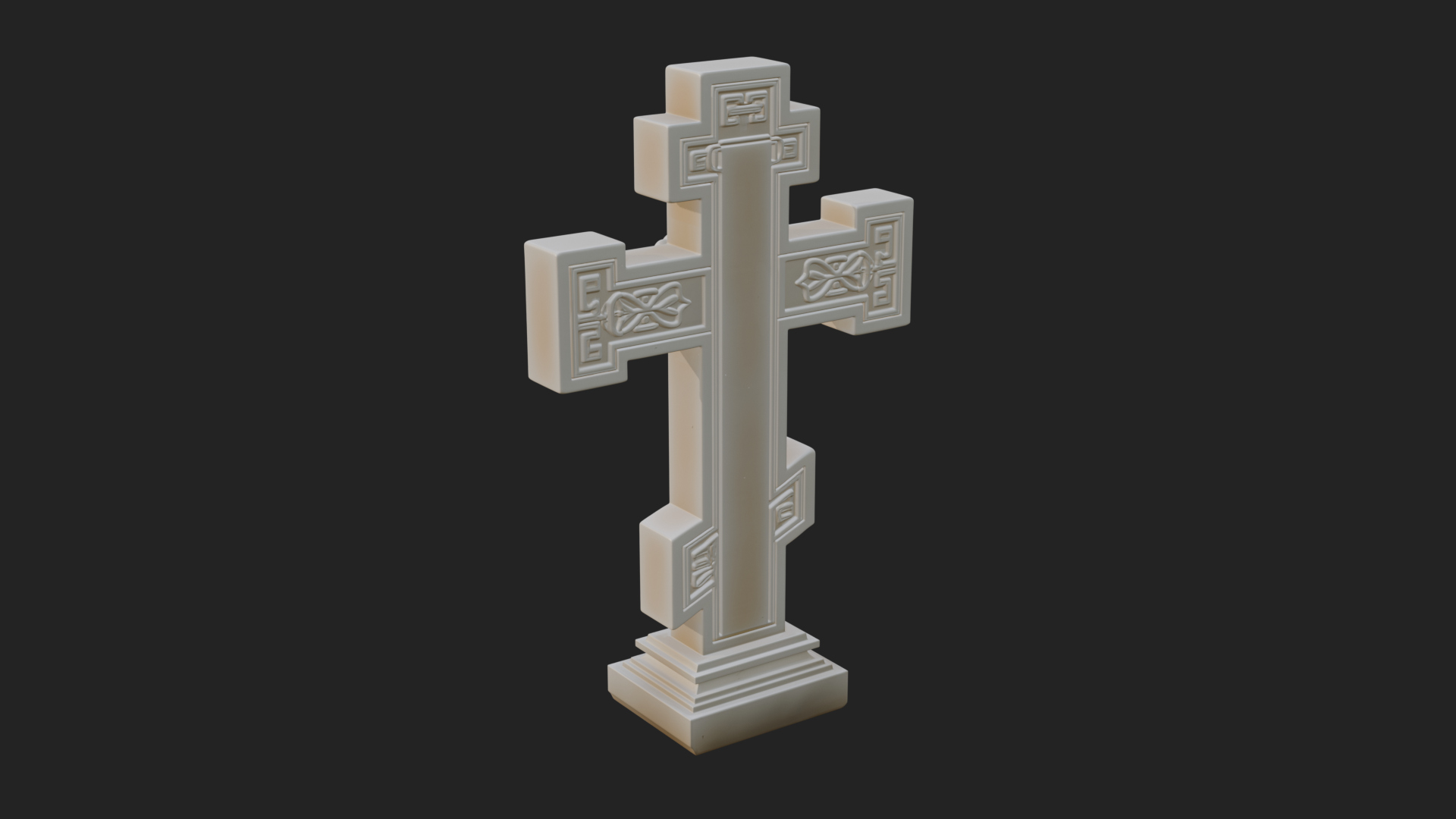 Carved Relief Wall Cross Design 454 3D Print Model 3D Model