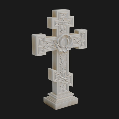 Carved Relief Wall Cross Design 454 3D Print Model