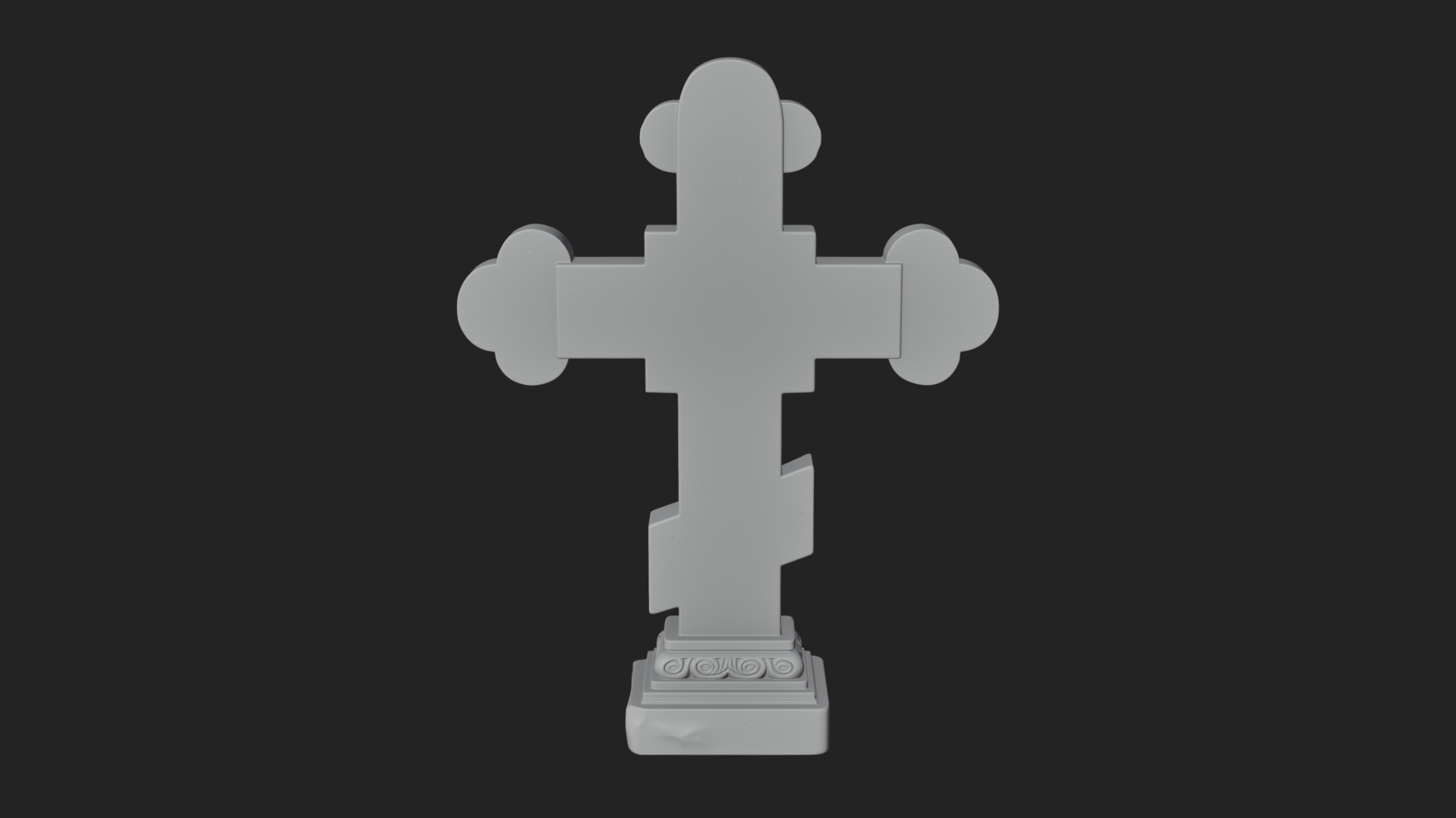 Carved Relief Wall Cross Design 457 3D Print Model 3D Model