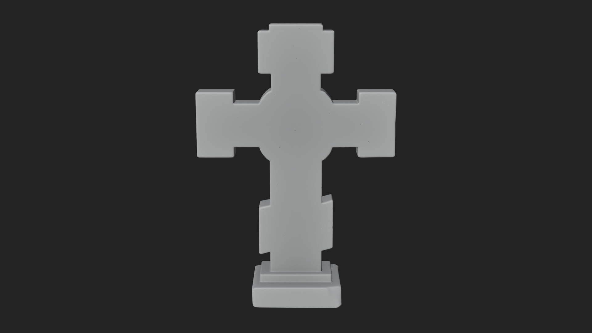 Carved Relief Wall Cross Design 458 3D Print Model 3D Model