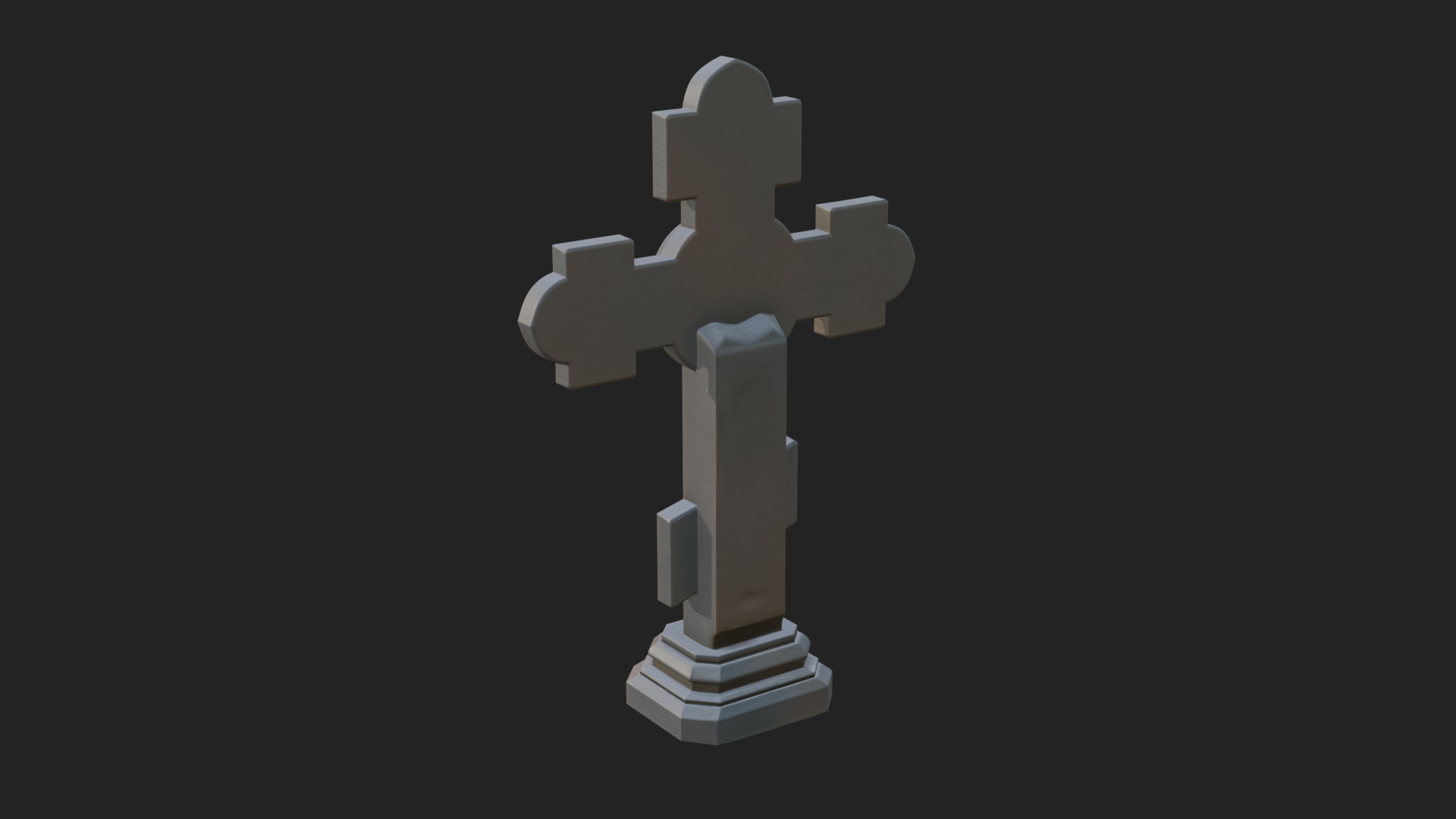 Carved Relief Wall Cross Design 460 3D Print Model 3D Model