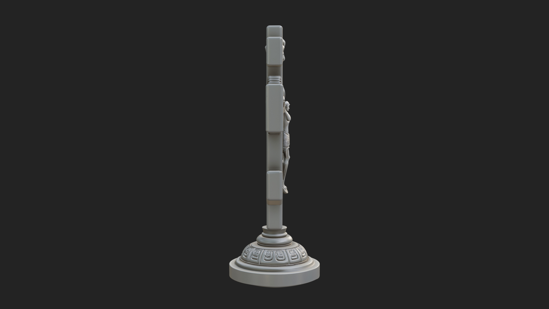 Carved Relief Wall Cross Design 461 3D Print Model 3D Model