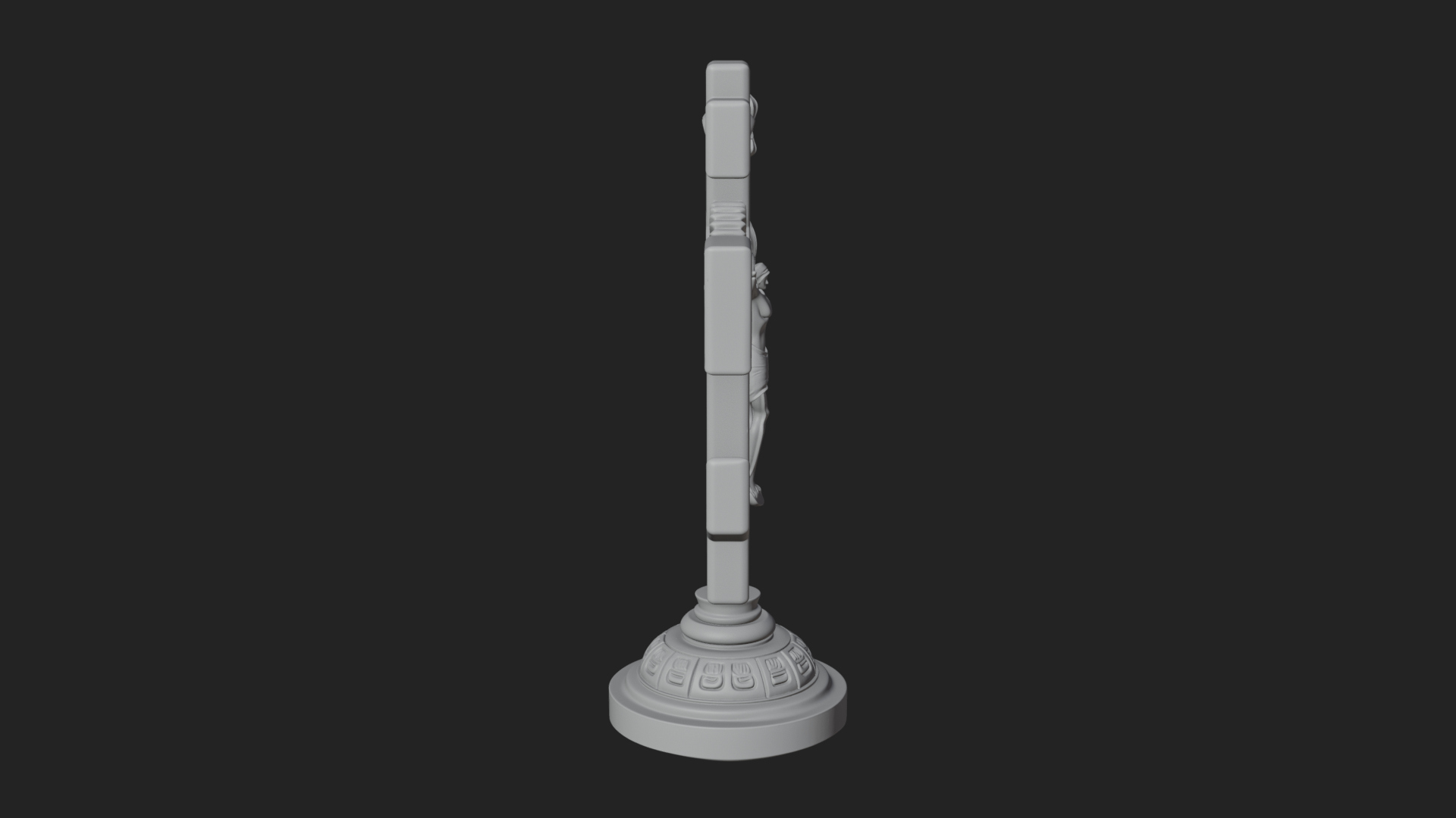 Carved Relief Wall Cross Design 461 3D Print Model 3D Model
