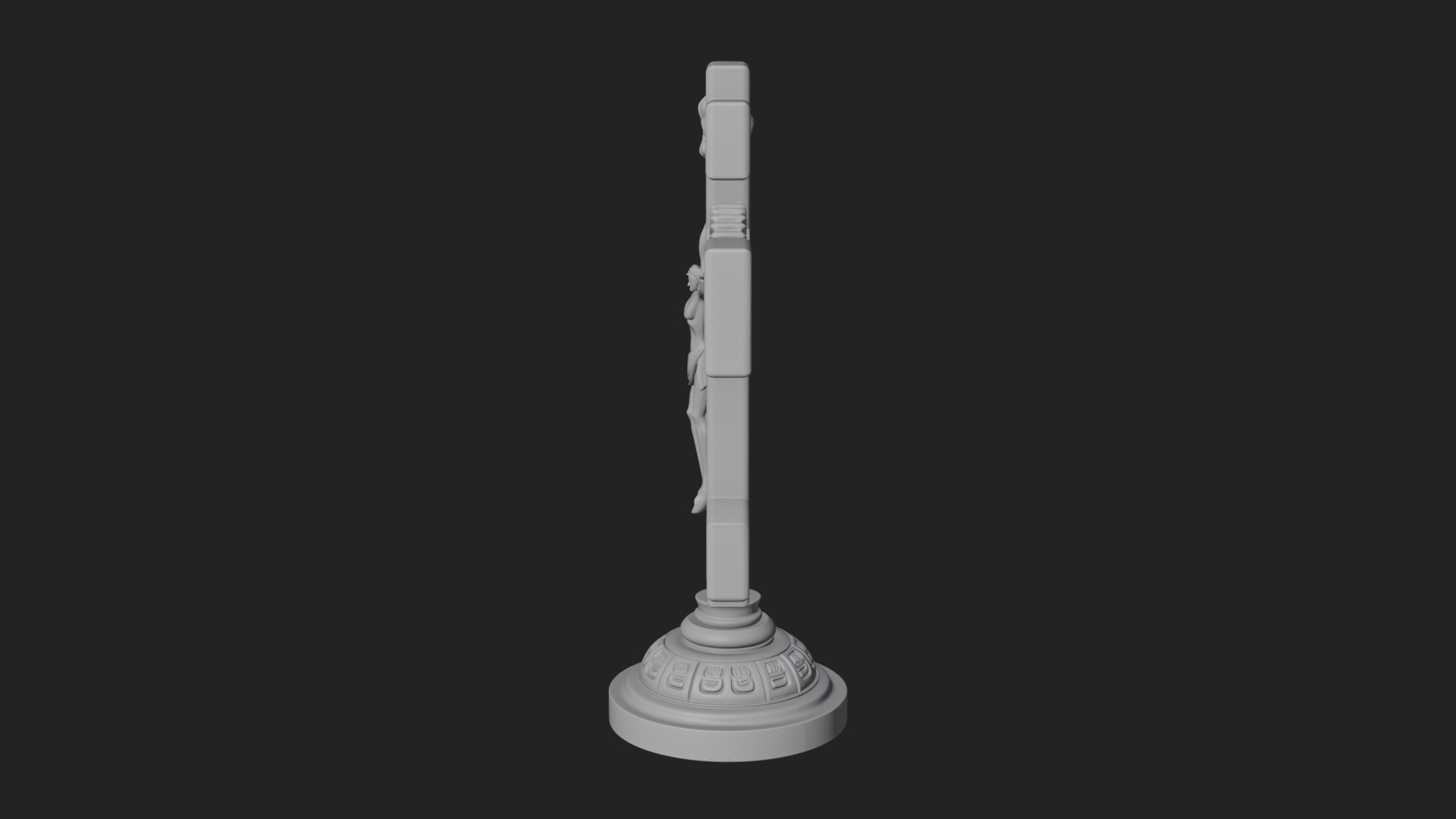 Carved Relief Wall Cross Design 461 3D Print Model 3D Model