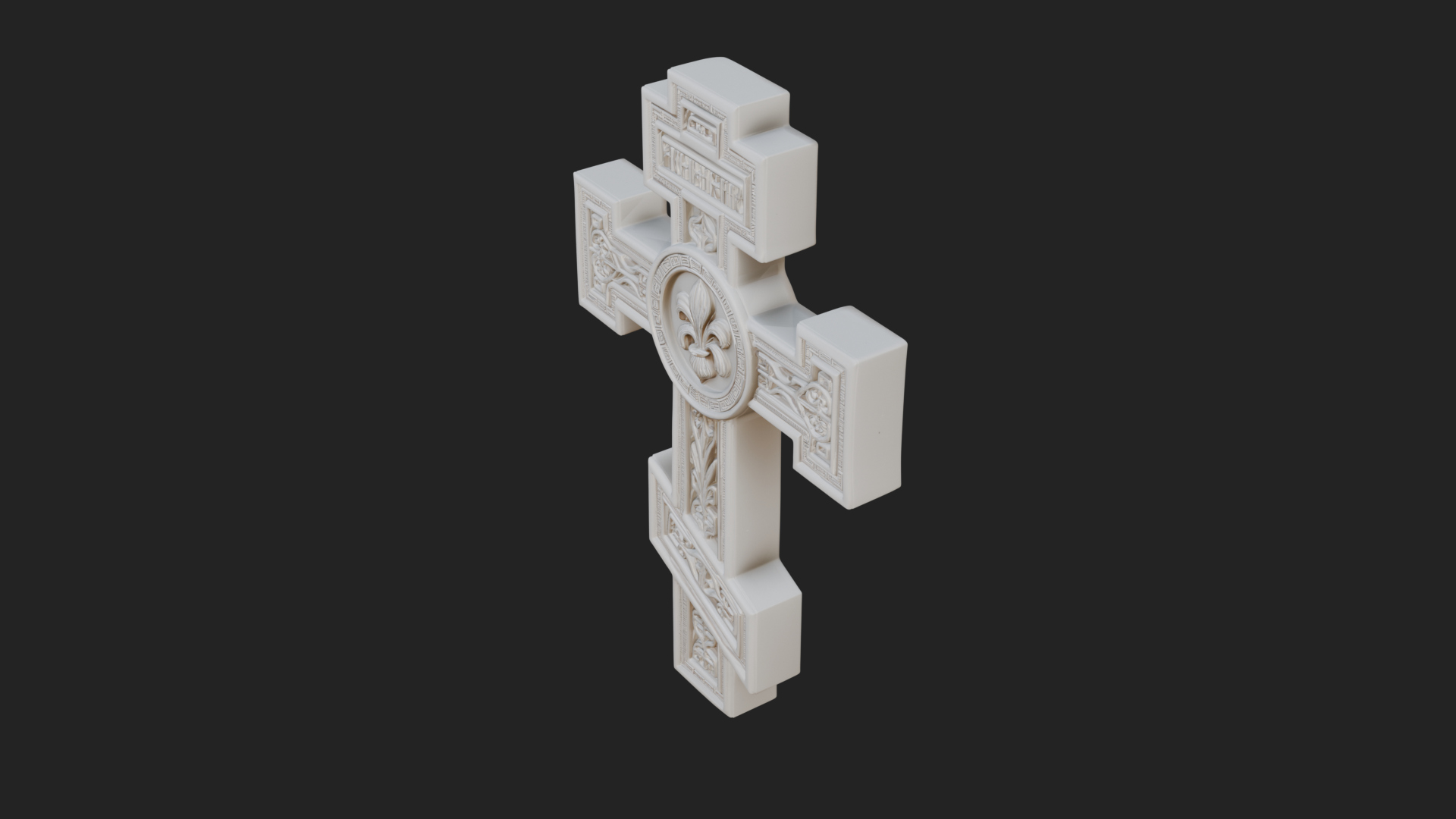 Carved Relief Wall Cross Design 462 3D Print Model 3D Model