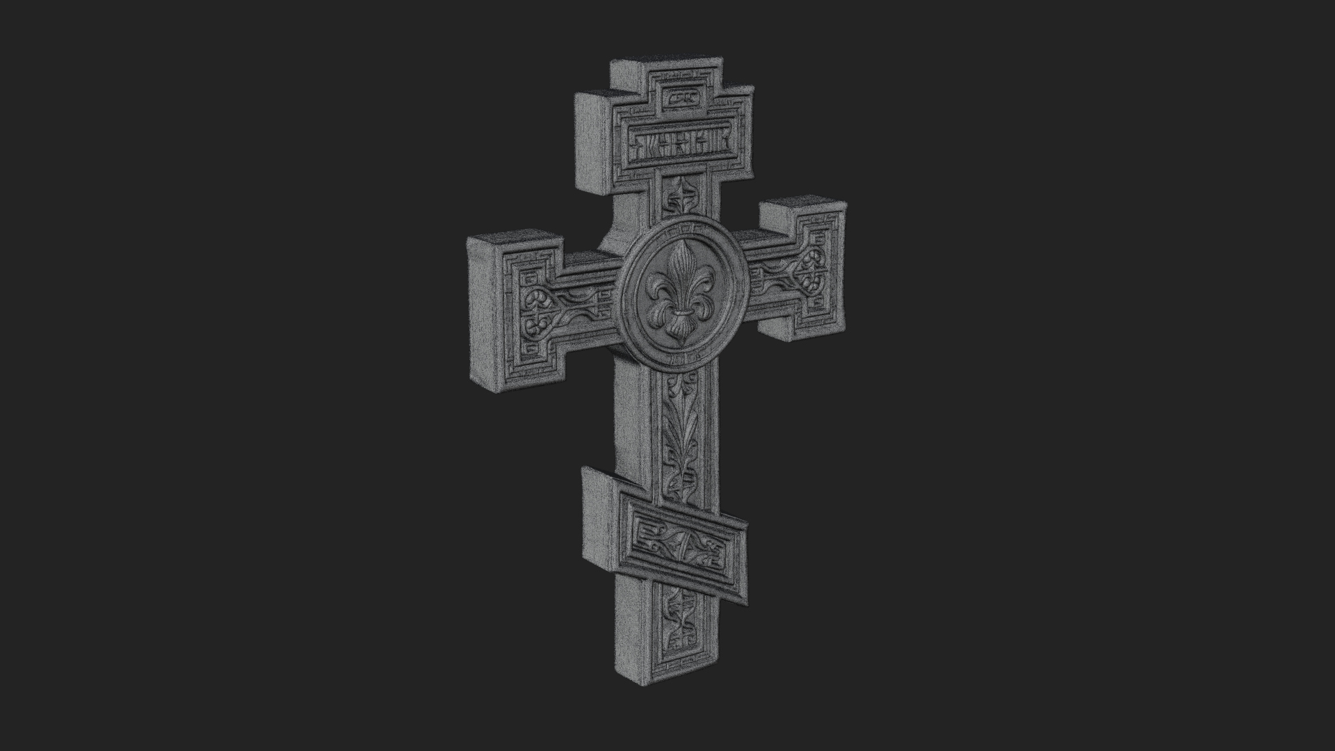 Carved Relief Wall Cross Design 462 3D Print Model 3D Model