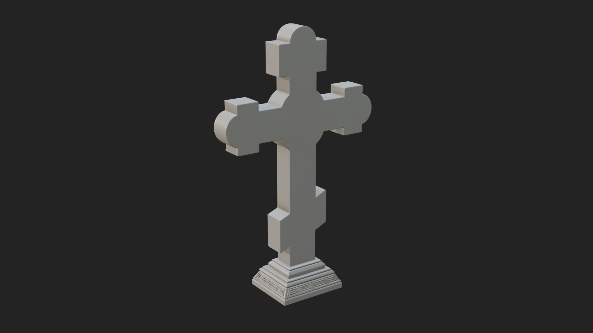 Carved Relief Wall Cross Design 463 3D Print Model 3D Model