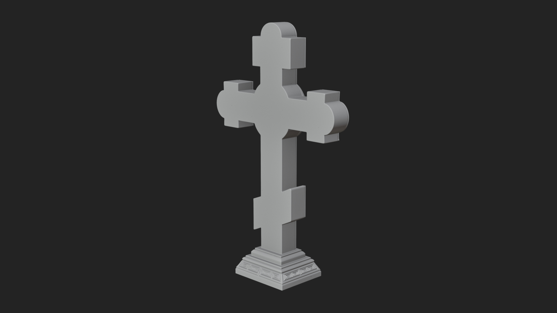 Carved Relief Wall Cross Design 463 3D Print Model 3D Model